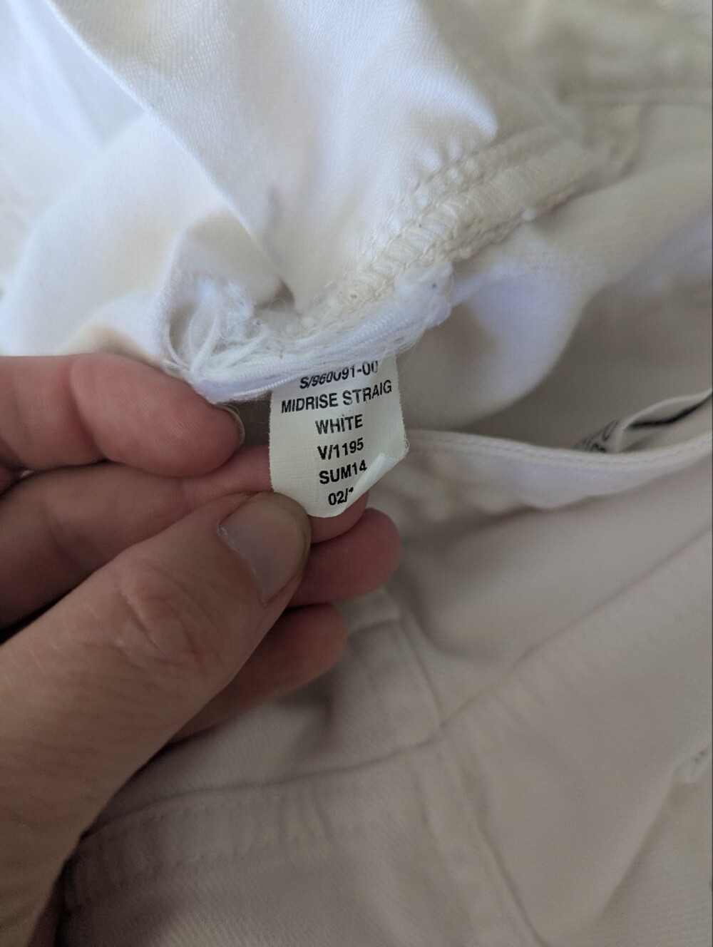 Gap Real Straight White Raw Edge Jeans - Picture 7 of 7